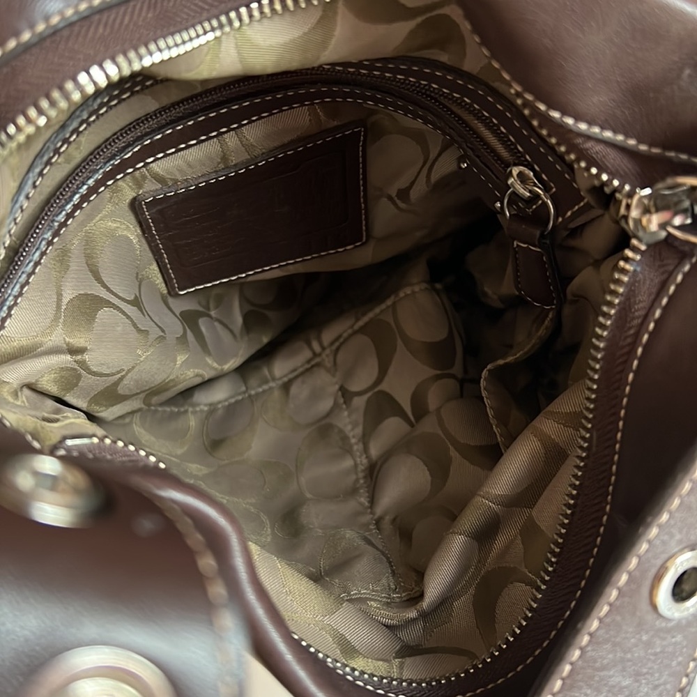 Coach Brown Leather Adjustable Shoulder Bag - Picture 2 of 3